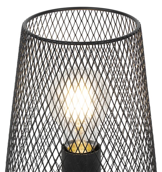 Lampada da tavolo design nera legno - BOSK