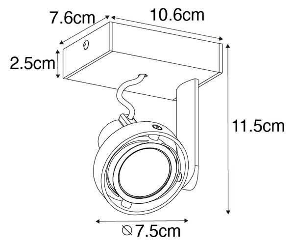 Faretto moderno bianco - Master 50