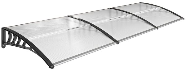 Outsunny Tenda da Sole Curva con Viti e Bulloni Inclusi, in Policarbonato, PP e Alluminio, 122x89x24 cm|Aosom
