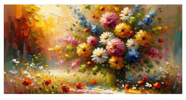 Quadro su tela – Fiori di campo nei raggi del sole