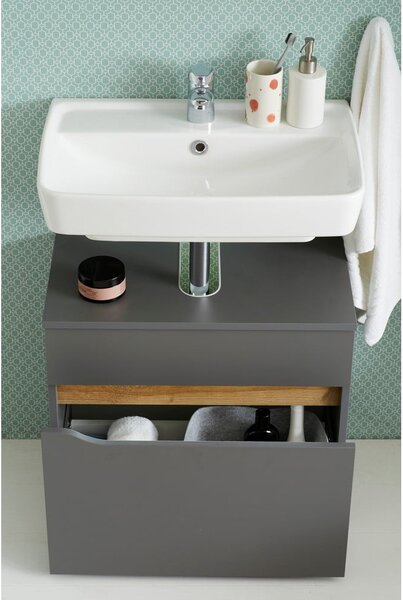 Mobile basso sospeso bianco senza lavello 60x53 cm Set 857 - Pelipal