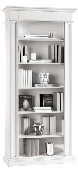 Libreria in legno bianco