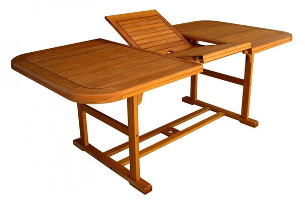 Tavolo Allungabile Rettangolare 150/200x90x74 h cm in Legno di Acacia Marrone