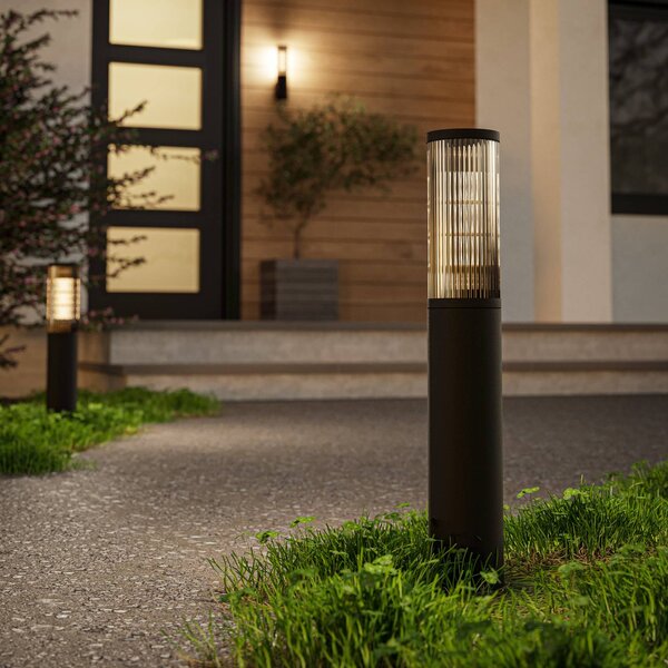 EGLO Lampione da giardino Salle, Nero, Alluminio, Moderno, Lampada da esterni