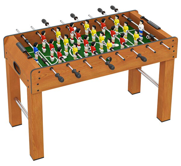 HOMCOM Calcio Balilla Professionale per Adulti e Bambini in MDF, con 2 Palline, Segnapunti e 22 Giocatori, 122x61x80.7cm