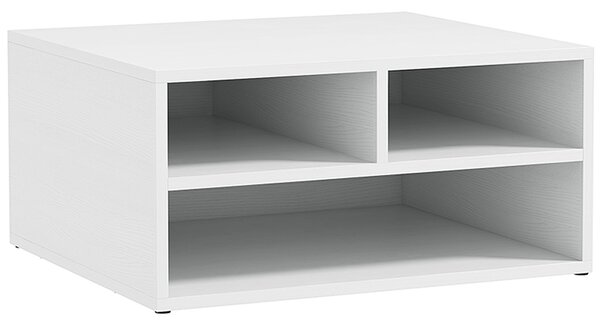 HOMCOM Mobile Porta Stampante da Ufficio con 3 Ripiani Aperti a 2 Livelli, 47x40x22.5 cm, Bianco | Aosom Italy