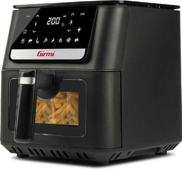 Girmi Friggitrice ad Aria 6,5 Litri Potenza 1700W con 8 Funzioni e Timer colore Nero Ecofrit Crisp - FG84