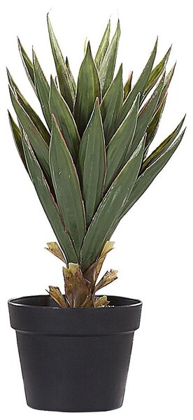 Vaso artificiale di Aloe Vera verde e Nero sintetico 52 cm materiale decorativo accessorio per interni Beliani