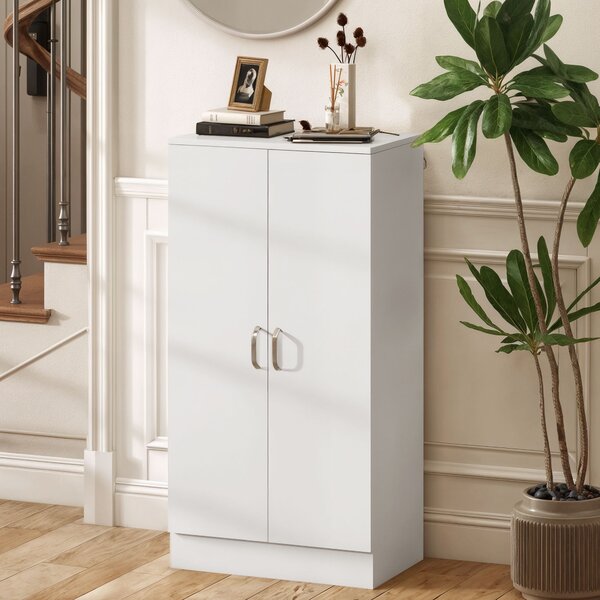 HOMCOM Armadio Scarpiera a 6 Ripiani Regolabili in Legno Bianco, 55x35x108 cm | Aosom Italy