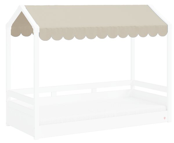 Tenda per letto a tetto piano Montessori (crema)