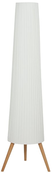 HOMCOM Lampada da Terra Treppiede con Interruttore a Pedale e Luminosità Regolabile, 46x46x153 cm, Bianco | Aosom Italy