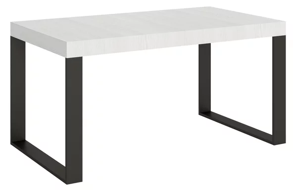 Tavolo Allungabile 160-420x90x77 cm Tecno Premium Bianco Frassino