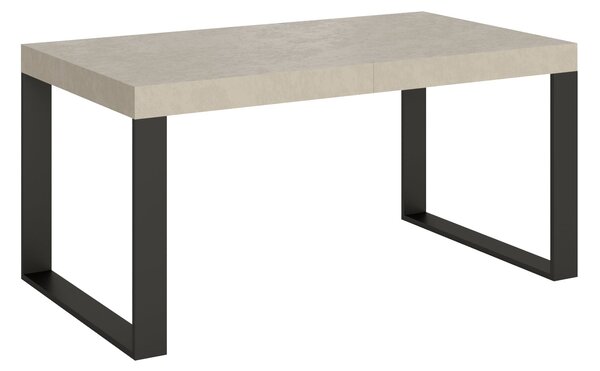 Tavolo Allungabile 160-264x90x77 cm Tecno Cashmere Gambe Antracite