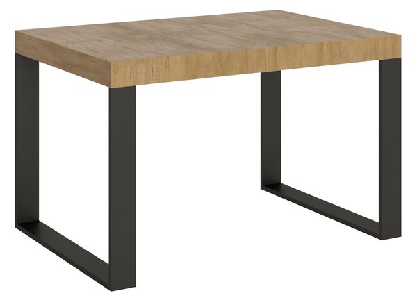 Tavolo Allungabile 120-224x90x77 cm Tecno Quercia Natura Telaio Antracite
