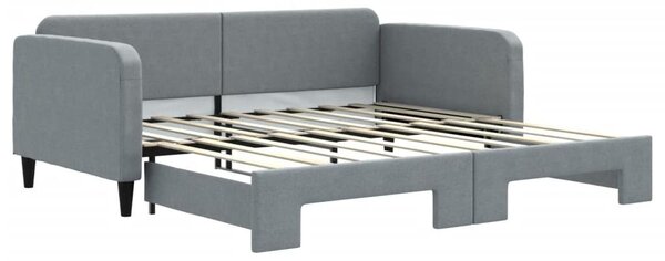 VidaXL Divano letto estraibile grigio chiaro 100x190 cm in tessuto