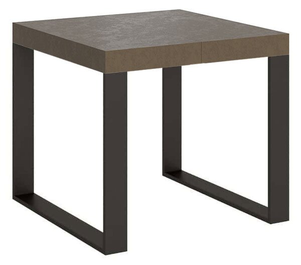 Tavolo Allungabile 90-246x90x77 cm Tecno Tortora Telaio Antracite