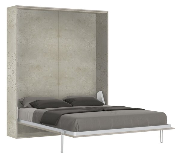 Letto Matrimoniale a Scomparsa Salvaspazio Kentaro H210,5 Cashmere Grigio