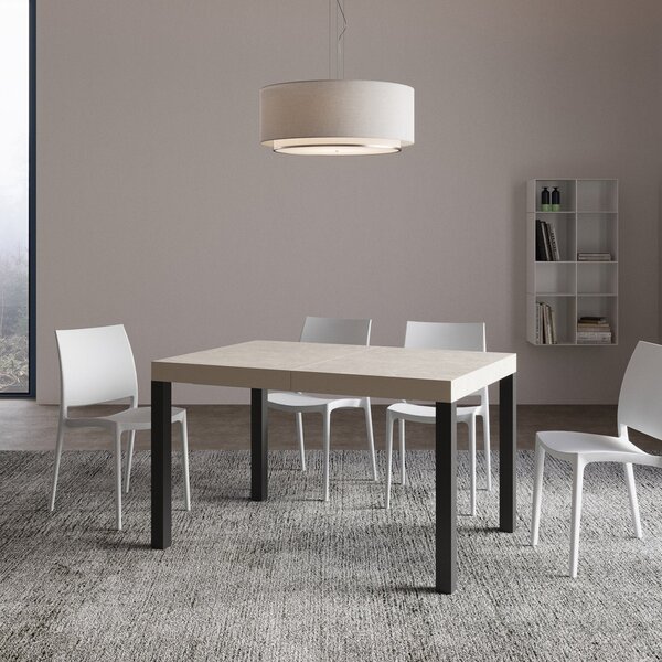 Tavolo Allungabile 120-204x80x77 cm Everyday Cashmere Telaio Antracite