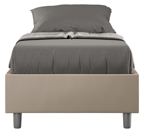 Letto Singolo Sommier 80x190 cm Senza Rete Azelia Tortora