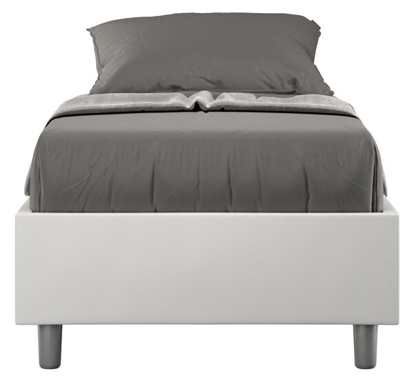 Letto Singolo Sommier 80x190 cm Senza Rete Azelia Bianco