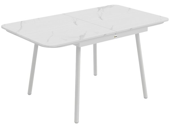 Outsunny Tavolo da Giardino per 6 Persone, Rettangolare 140x80 cm con Piano in WPC | Aosom Italy