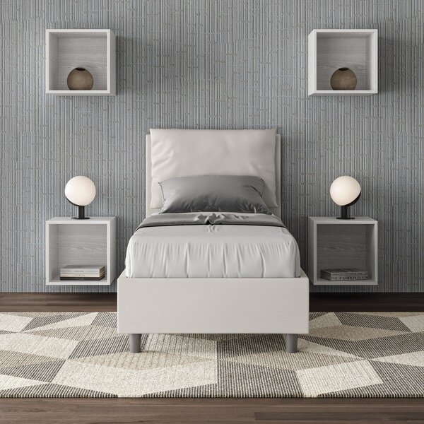 Letto Singolo 80x190 cm Senza Rete Antea Bianco