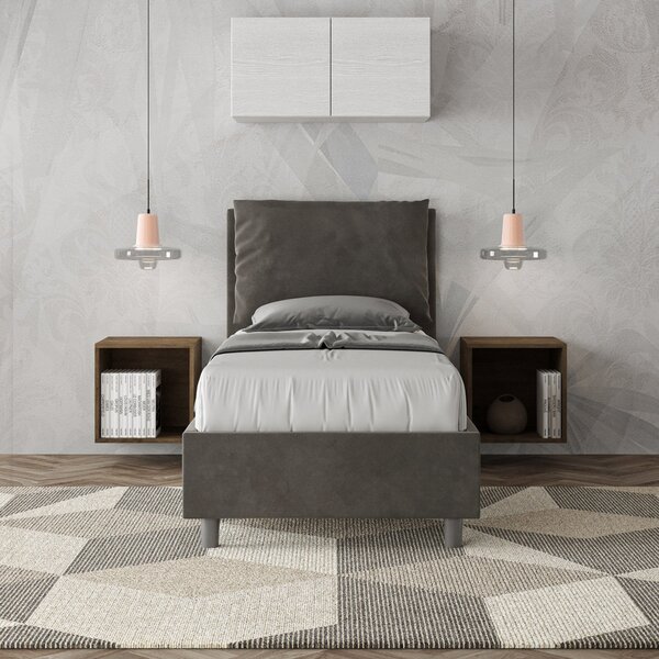 Letto Singolo 80x190 cm Senza Rete Antea Grigio