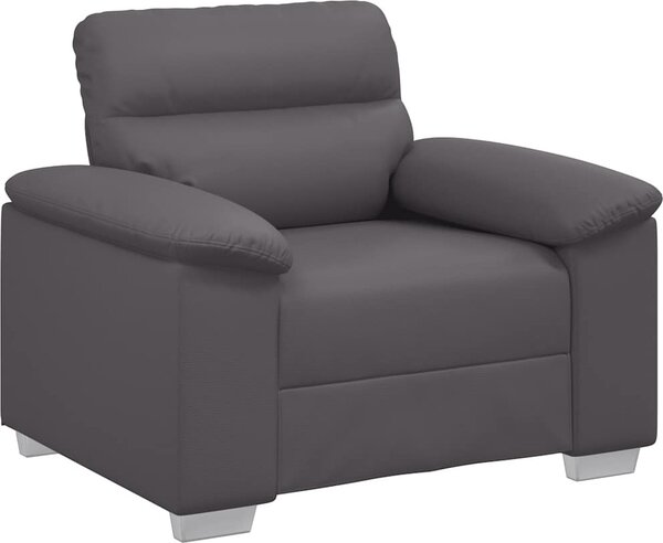 Poltrona Grigia 100x81x84 cm in Pelle finta