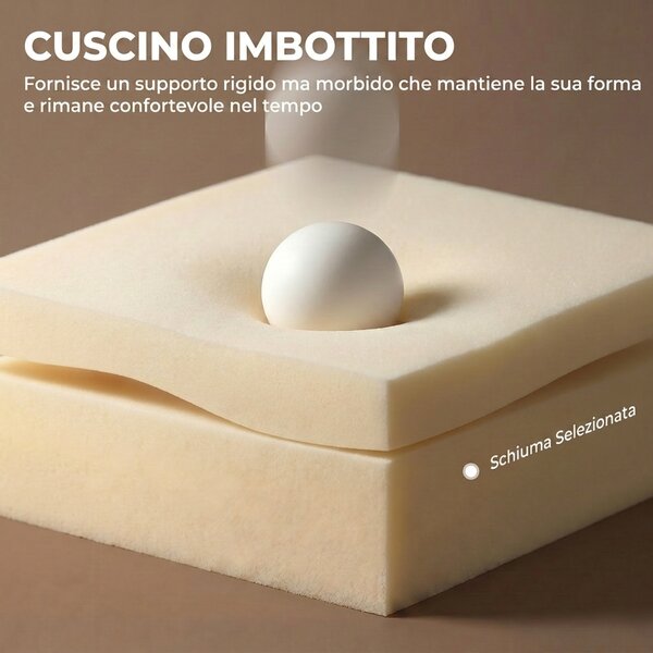 HOMCOM Sedia Ufficio Ergonomica in Tessuto Effetto Lino, Altezza Regolabile, Funzione Dondolo, Capacità 120 kg, Nero | Aosom Italy