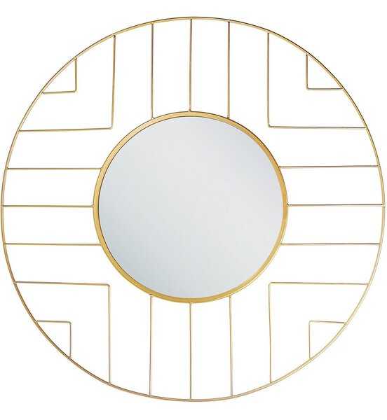 Specchio da parete Argento Metallo Vetro 52 x 54 cm Cornice Irregolare Parete Home Decor Accessorio Moderno Minimalista Beliani