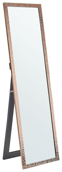 Specchio da terra con cornice rame 40 x 140 cm in stile moderno Beliani