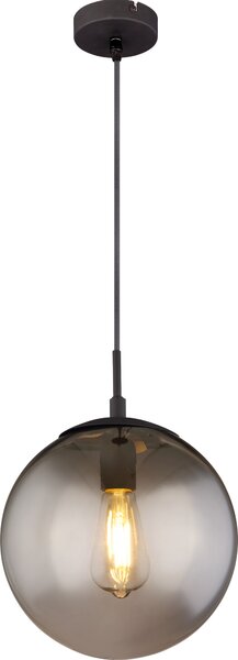 Globo Lighting|Lampada a sospensione in metallo nero opaco, 1x E27