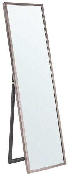 Specchio da pavimento con cornice argento 40 x 140 cm in stile moderno contemporaneo salotto camera da letto Beliani
