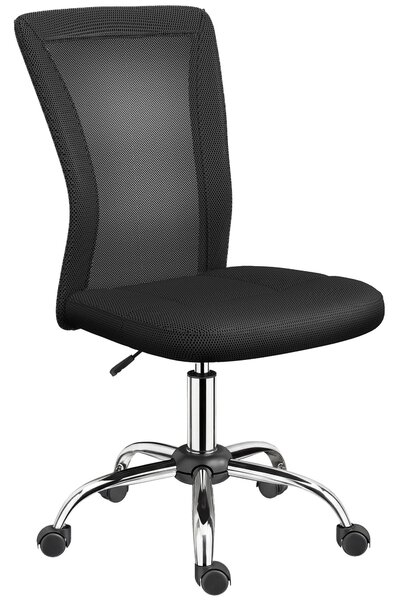 Vinsetto Sedia da Ufficio Ergonomica Girevole, Altezza Regolabile, 5 Ruote, Schienale curvato e Traspirante, Nero, 43x46x100cm | Aosom Italy