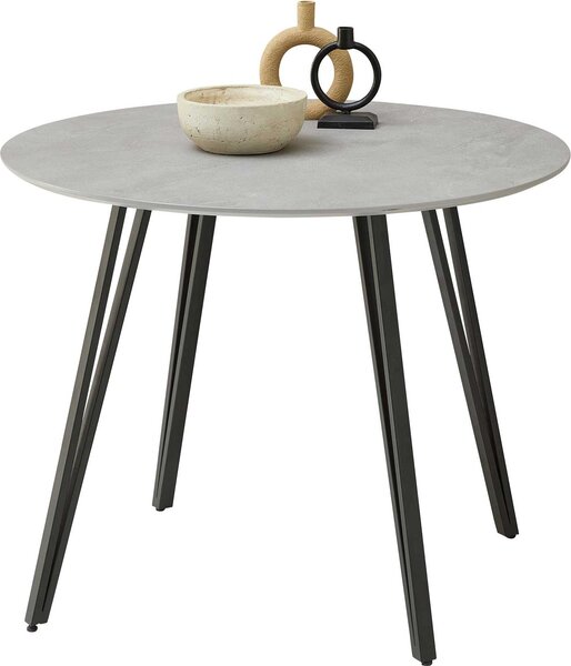 Tavolo da pranzo Floris Ø 80 cm effetto pietra