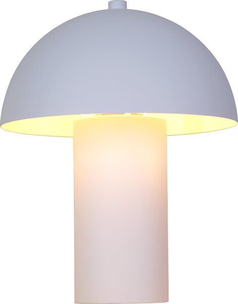 Lampada da tavolo, metallo bianco opaco, H 26 cm