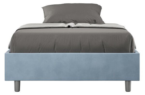 Letto Matrimoniale Francese Sommier 140x190 cm Senza Rete Azelia Azzurro