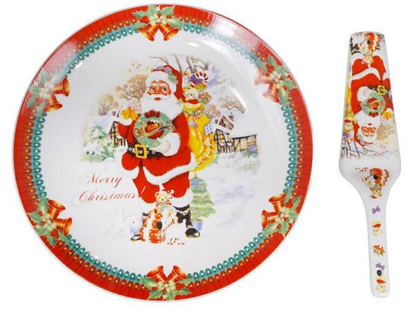 Set Piatto e Paletta di Natale in Ceramica