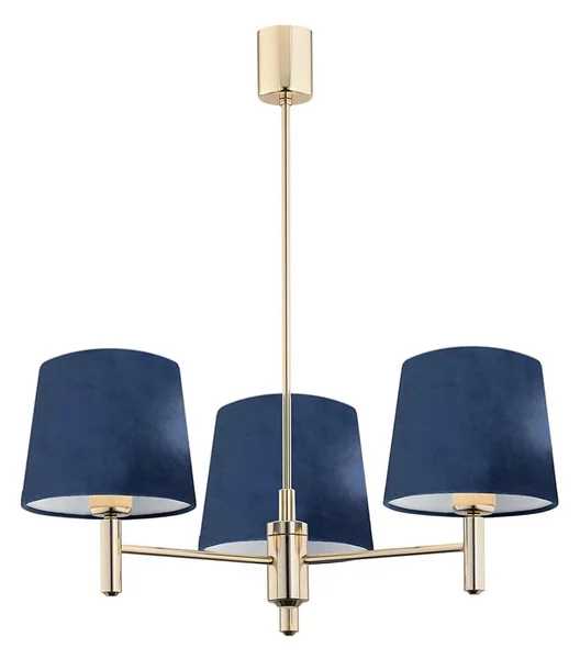 Brilagi - Lampadario con asta MONTE 3xE27/15W/230V blu/oro