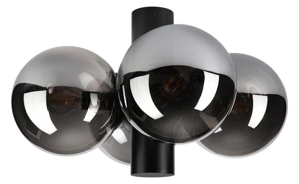 Plafoniera SFERIO 4xE14/5W/230V nero/nero fumé