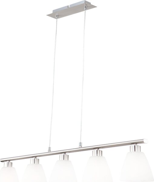 Globo Lighting lampada a sospensione in metallo nichel opaco, 5x E14