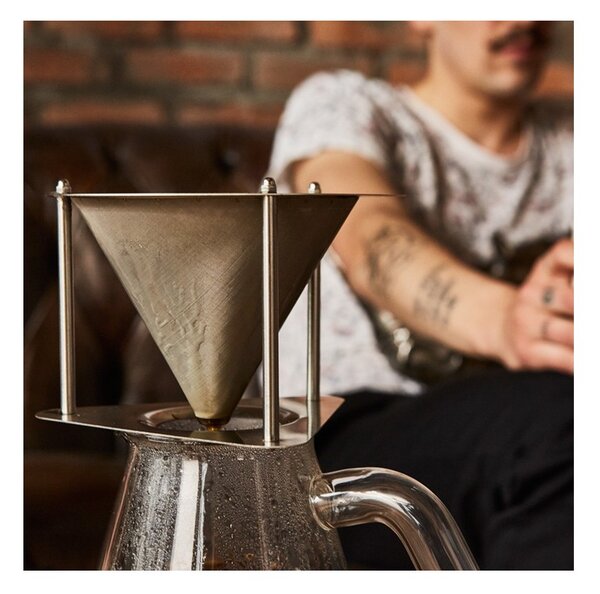 E&B Lab Dripper Filtro Inox Ultra Fine 35 micron Membrana Metallica in Filo Metallico
