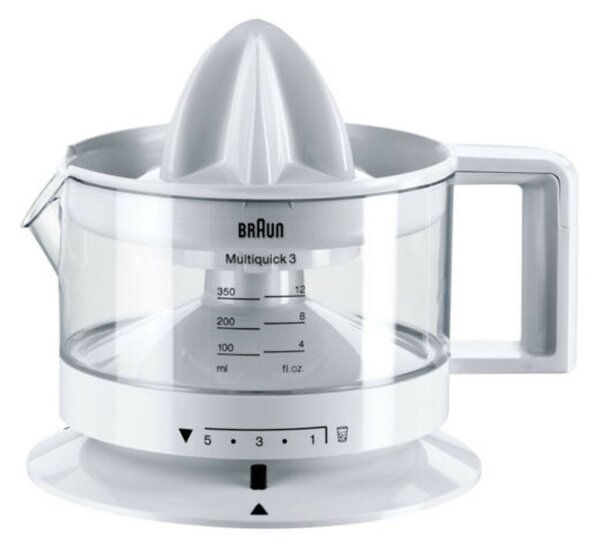 Braun CJ3000WH Spremiagrumi 20W ControlloPolpa Start-Stop Caraffa350ml BeccoAntigoccia