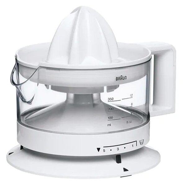 Braun CJ3000WH Spremiagrumi 20W ControlloPolpa Start-Stop Caraffa350ml BeccoAntigoccia