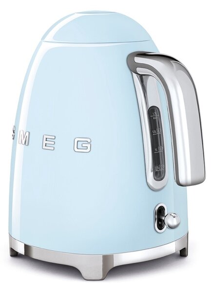 Smeg KLF03PBEU Azzurro Lucido 50's Style Bollitore 1,7 litri 7 Tazze Soft Opening AutoOFF 100°C