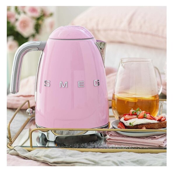 Smeg KLF03PKEU Rosa Lucido 50's Style Bollitore 1,7 litri 7 Tazze Soft Opening AutoOFF 100°C