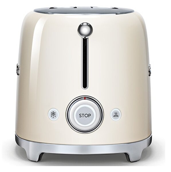 Smeg TSF01CREU Panna Lucido 50's Style Tostapane 2x2 Fette:2 Scomparti:2 AutoEspulsione Cassettino