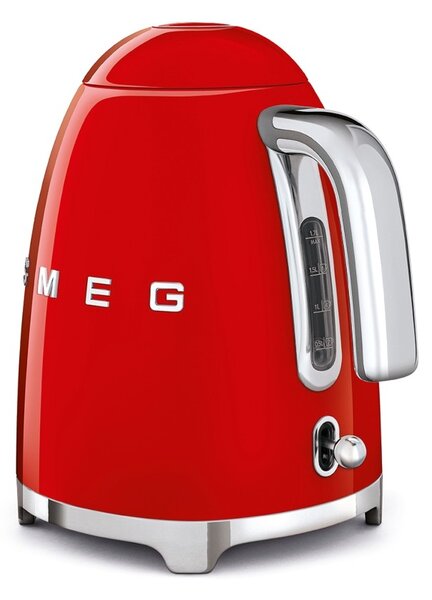 Smeg KLF03RDEU Rosso Lucido 50's Style Bollitore 1,7 litri 7 Tazze Soft Opening AutoOFF 100°C