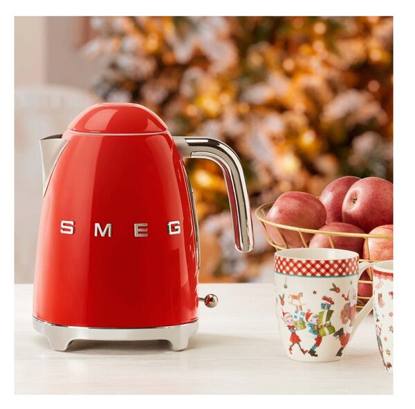 Smeg KLF03RDEU Rosso Lucido 50's Style Bollitore 1,7 litri 7 Tazze Soft Opening AutoOFF 100°C