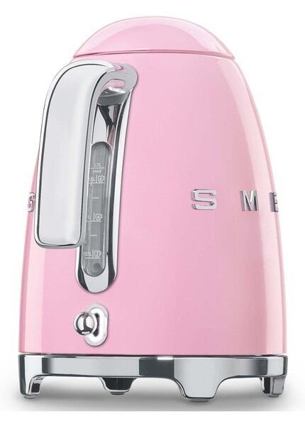 Smeg KLF03PKEU Rosa Lucido 50's Style Bollitore 1,7 litri 7 Tazze Soft Opening AutoOFF 100°C